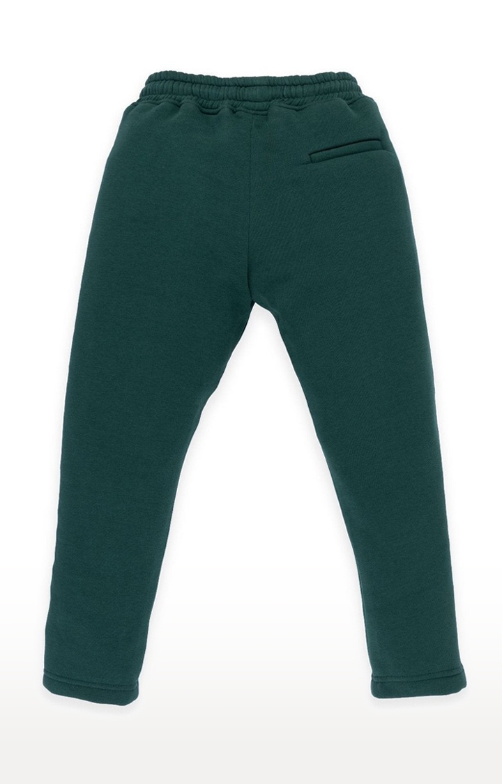 Status Quo | Boy's Green Printed Trackpants 1