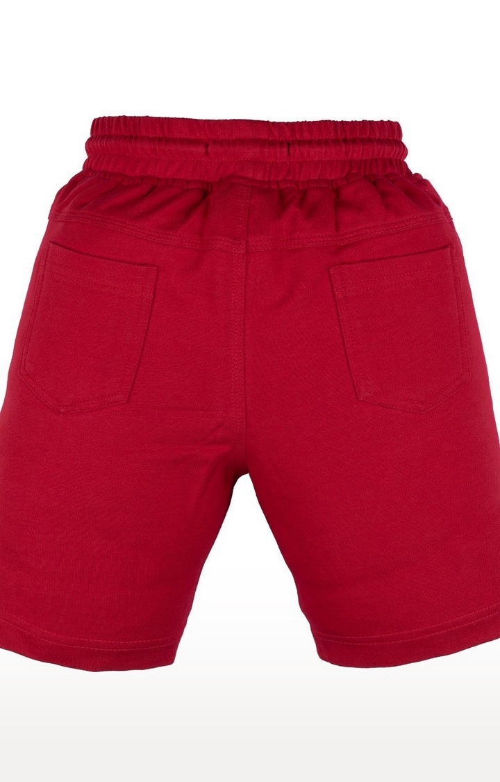 Status Quo | Boy's Red Printed Shorts 1