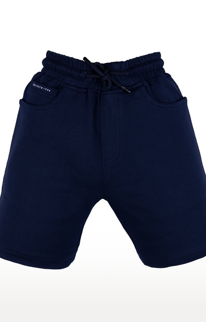 Status Quo | Boy's Blue Printed Shorts 0
