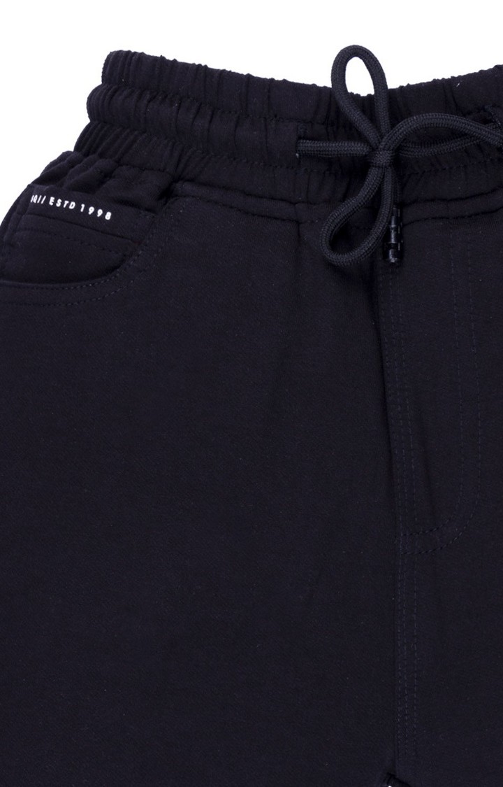 Boy's Black Printed Shorts