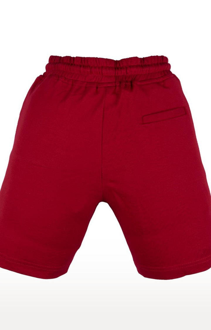 Boy's Red Printed Shorts