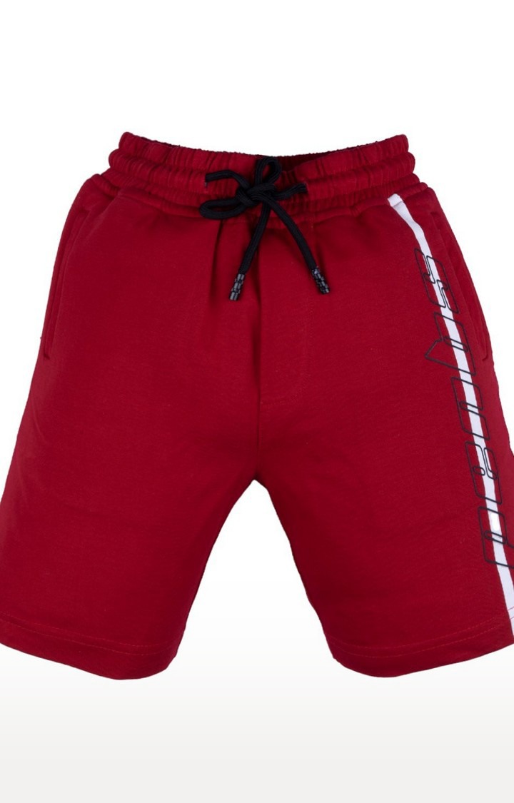 Boy's Red Printed Shorts