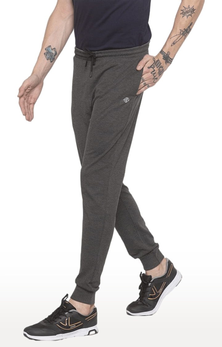 Men's Grey Polycotton Solid Activewear Joggers