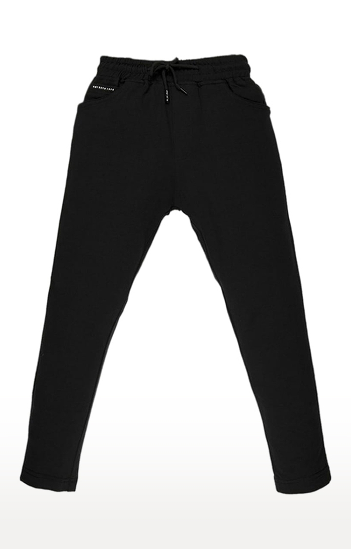 Status Quo | Men's Black Polyester Solid Trackpant 0