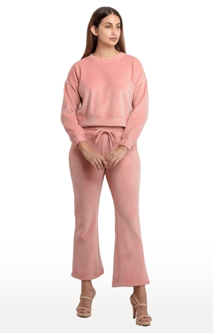 Status Quo | Pink Polycotton Solid Tracksuits 0