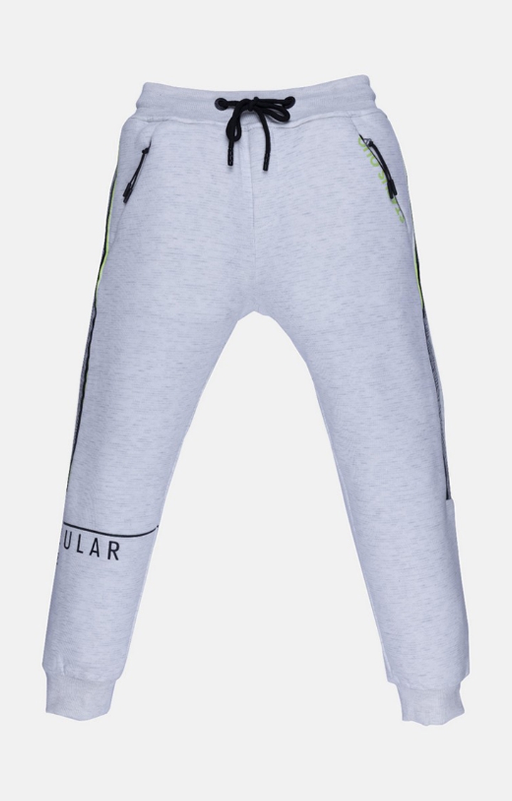 Status Quo | Boy's White Printed Casual Joggers 0