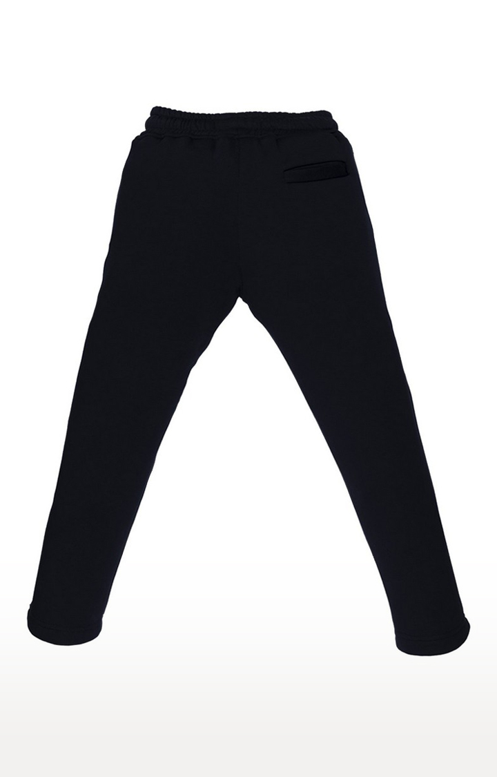 Boy's Black Colourblock Trackpants