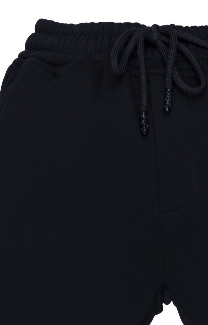 Boy's Black Colourblock Trackpants