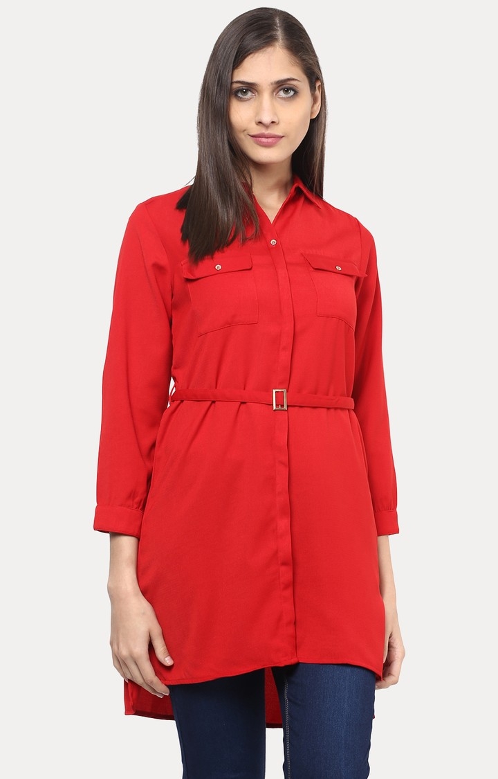 109F | Red Solid Tunic 0