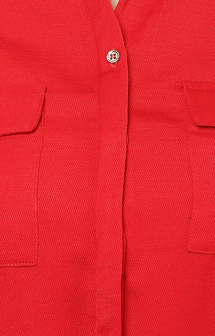 109F | Red Solid Tunic 5