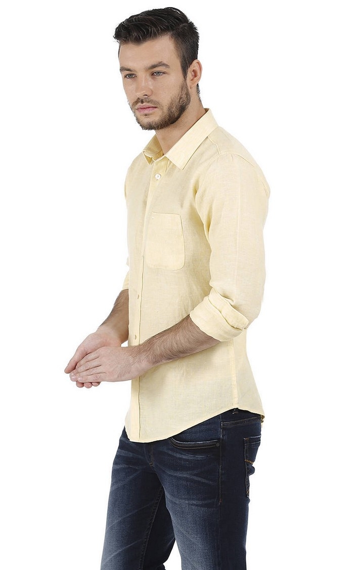 Basics | Yellow Solid Casual Shirts 1