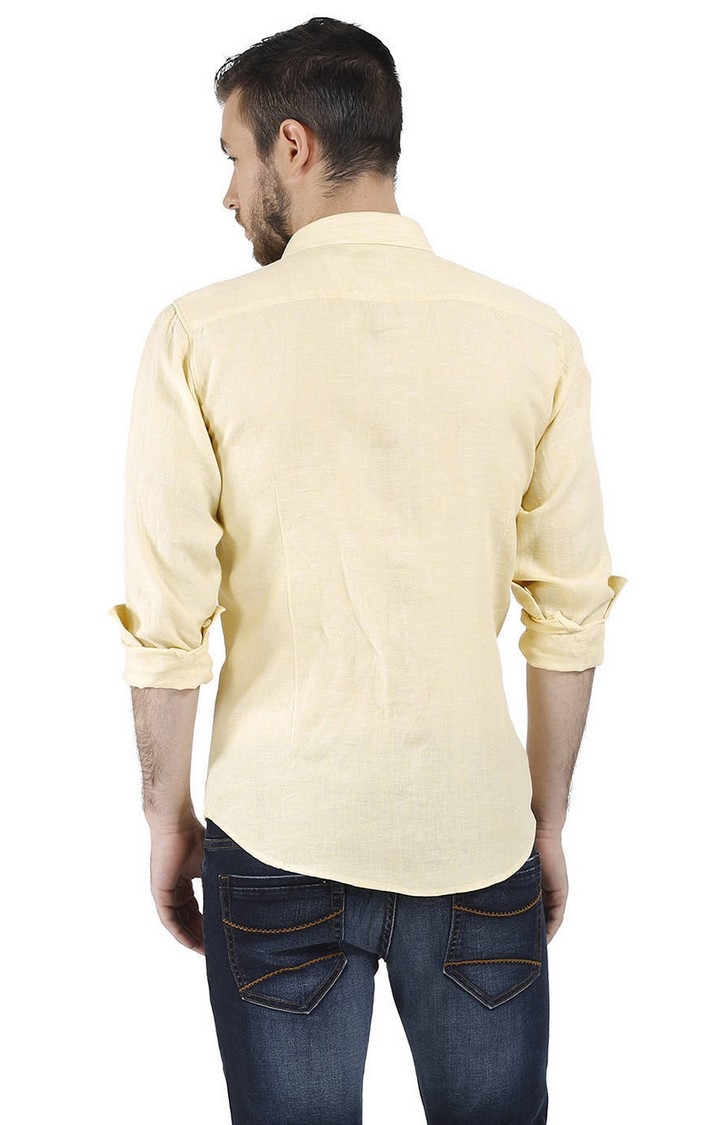 Basics | Yellow Solid Casual Shirts 2
