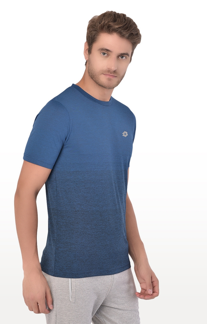 Lotto | Men's Blue Activewear T-Shirts 2