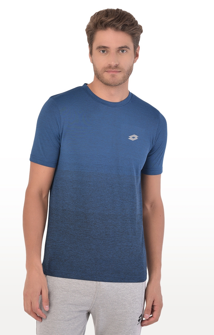 Lotto | Men's Blue Activewear T-Shirts 1