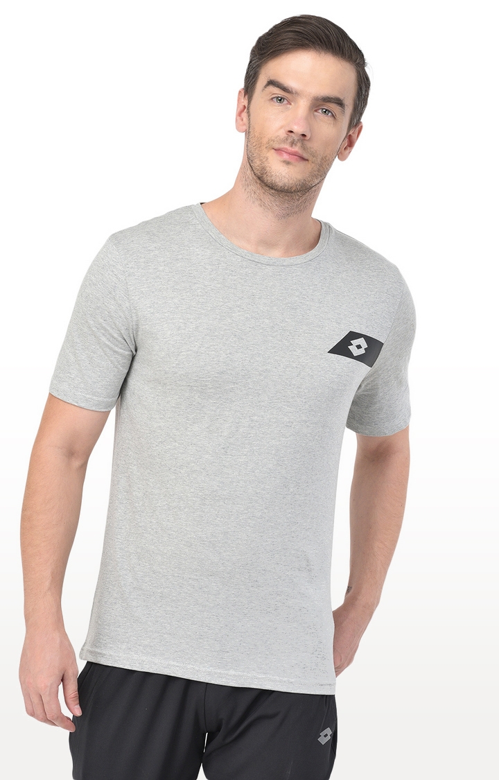 Men's Grey Solid T-Shirts