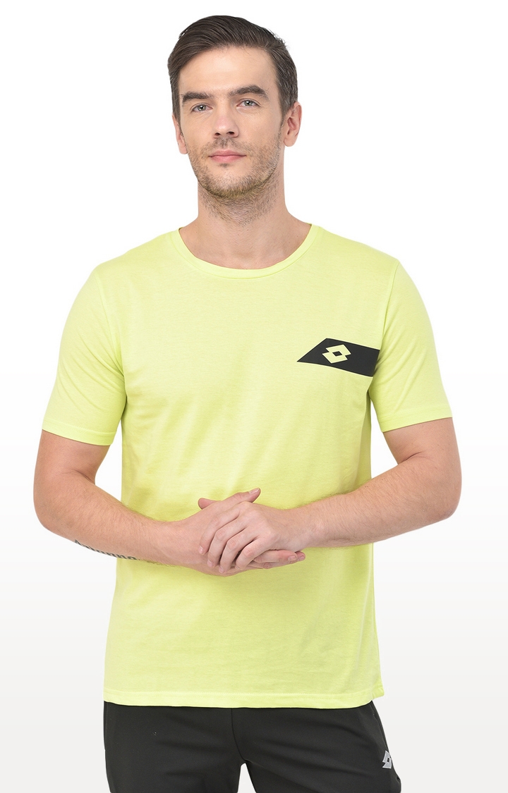 Men's Green Solid T-Shirts