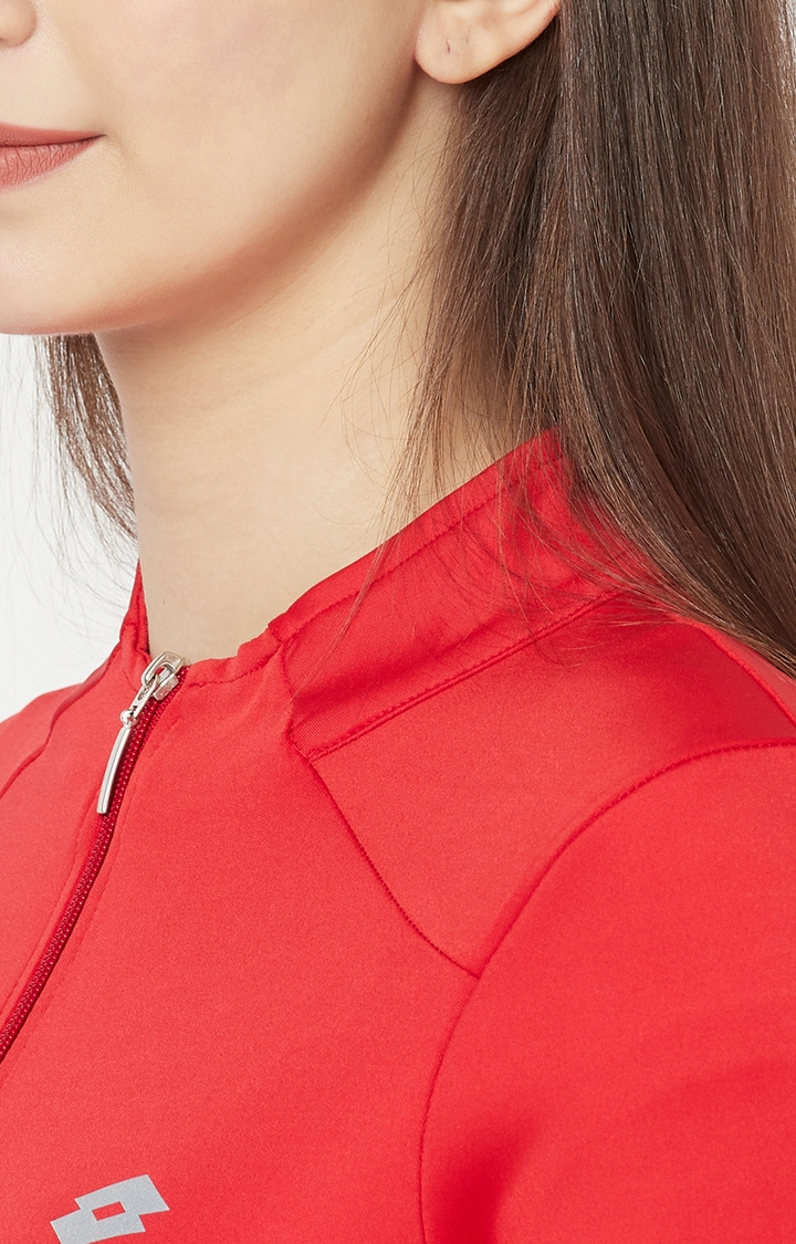 Lotto | Women's Red Solid Activewear Jackets 7