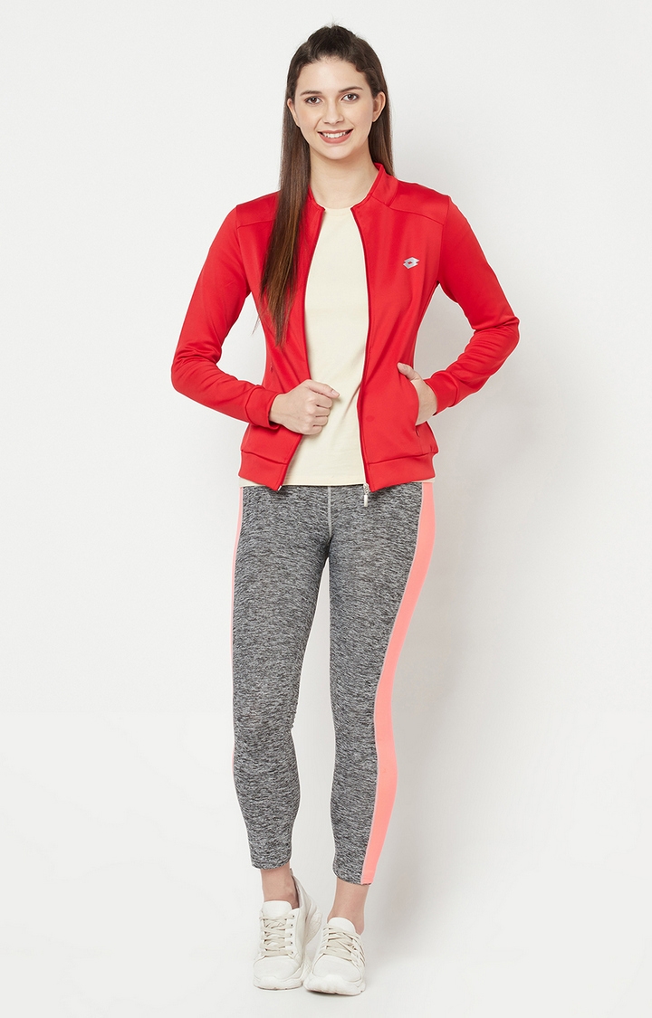 Lotto | Women's Red Solid Activewear Jackets 1
