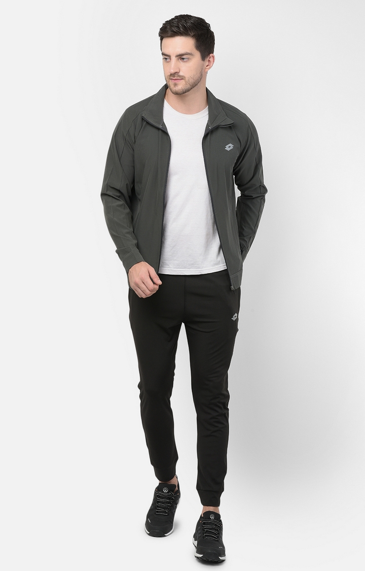 Lotto | Men's Grey S Solid Activewear Jacket 1