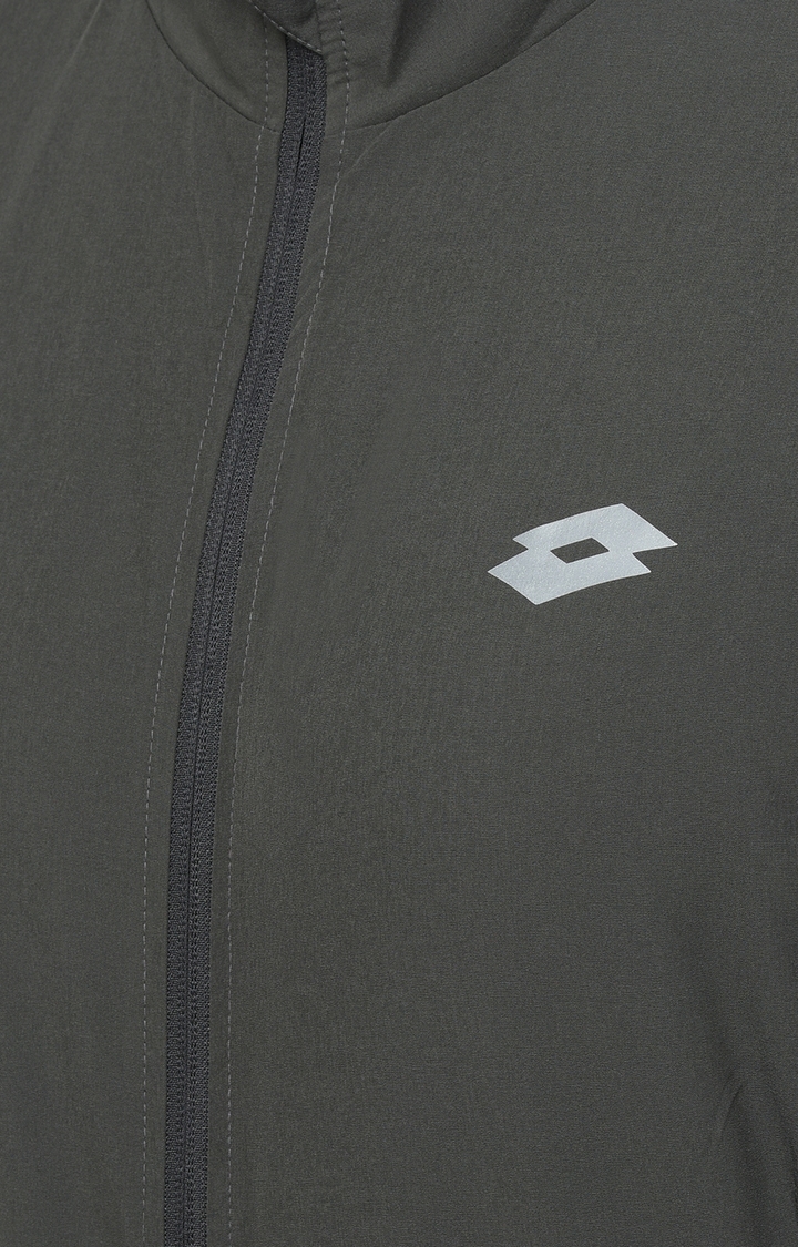 Lotto | Men's Grey S Solid Activewear Jacket 5