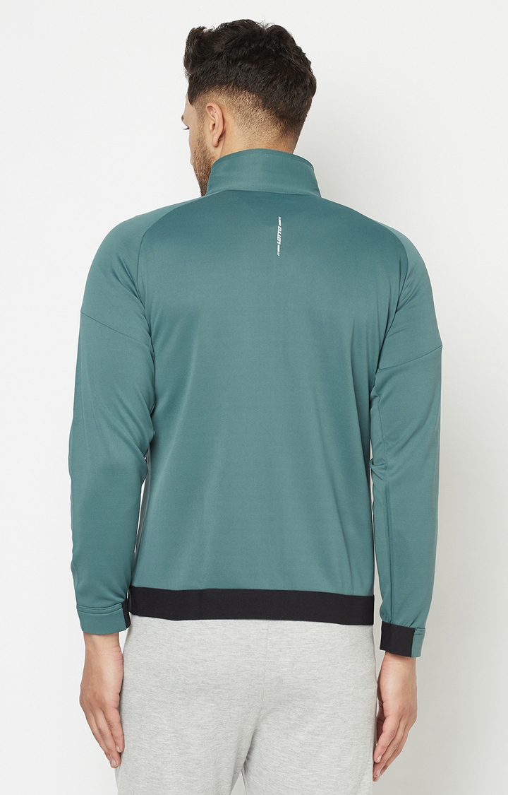 Lotto | Men's Green Solid Activewear Jackets 5