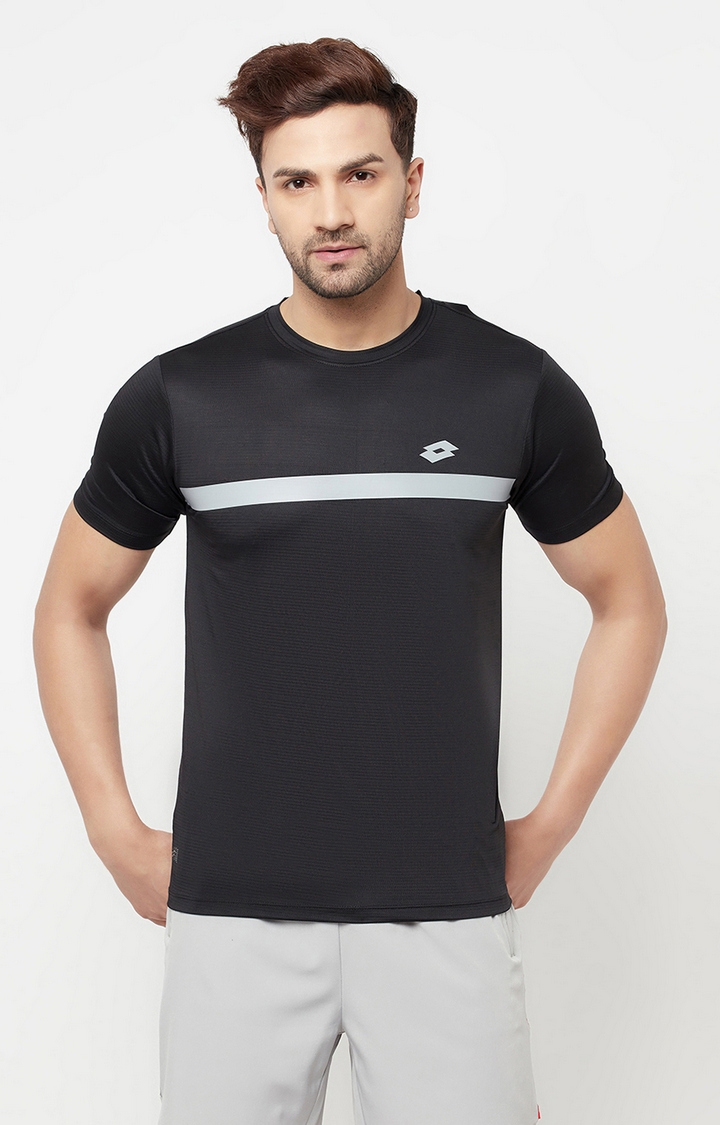 Lotto | Men's Black Activewear T-Shirts 0