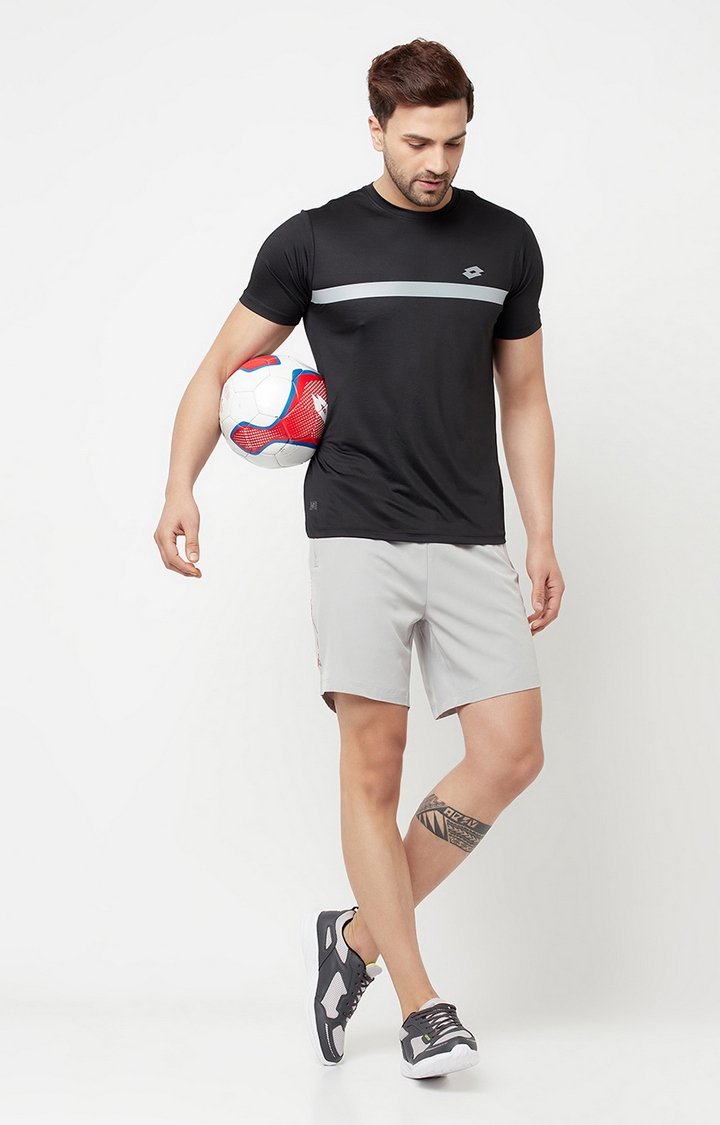 Lotto | Men's Black Activewear T-Shirts 2