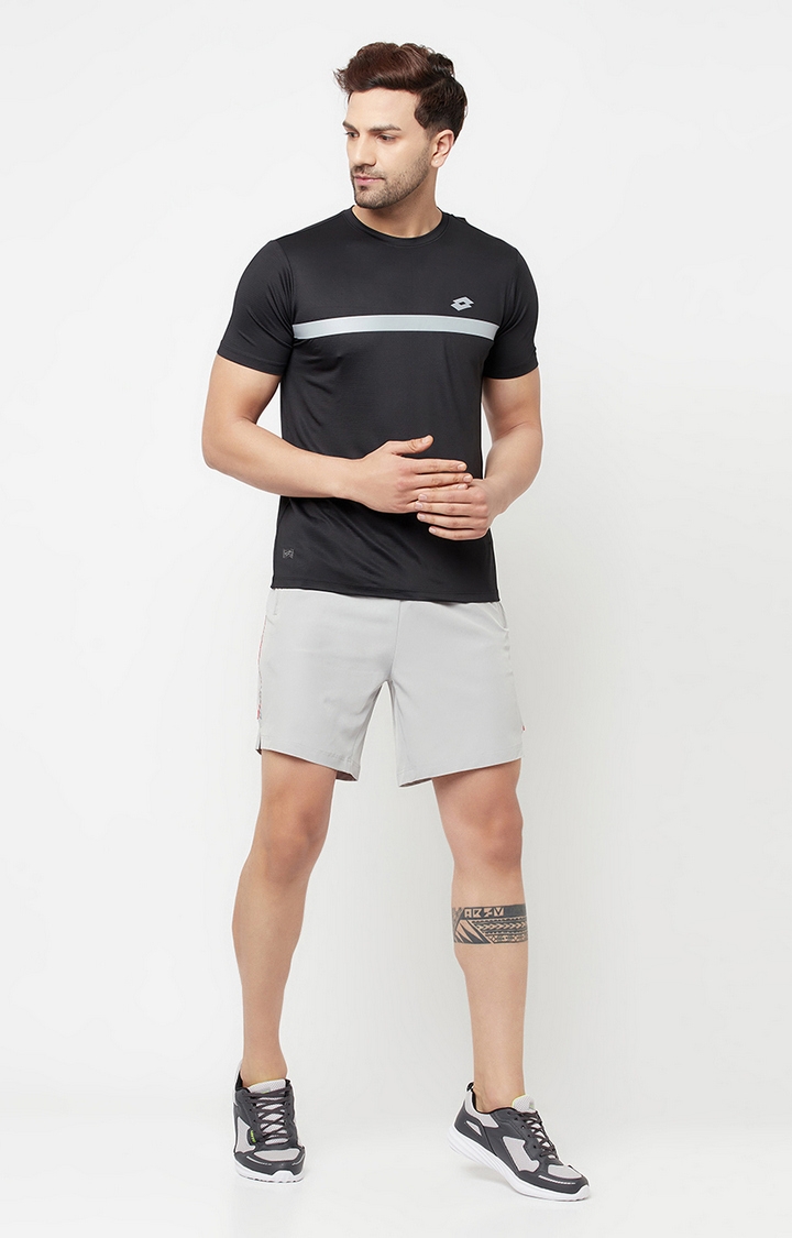 Lotto | Men's Black Activewear T-Shirts 1