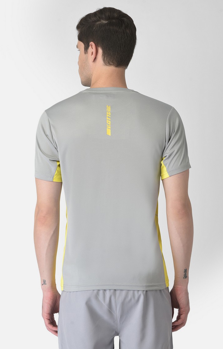 Lotto | Men's Grey Polyester Solid Activewear T-Shirt 3
