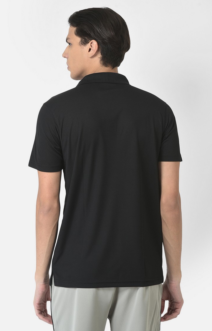 Lotto | Men's Black Polyester Solid Polo 3