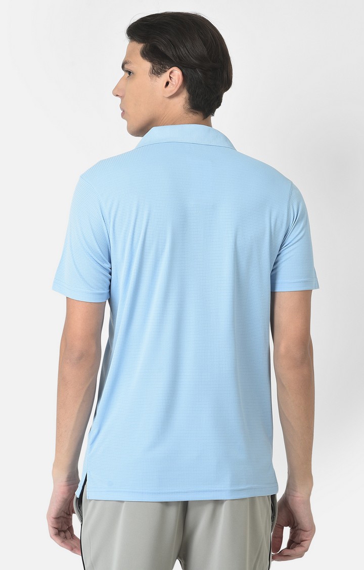 Lotto | Men's Blue Polyester Solid Polo 3