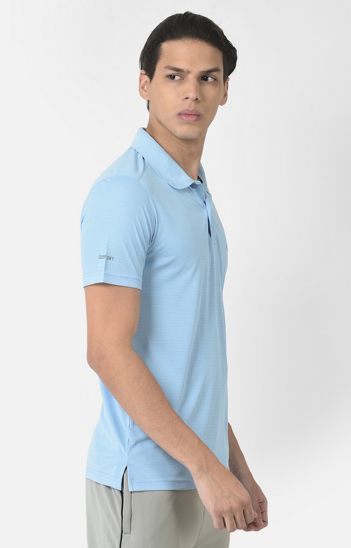 Lotto | Men's Blue Polyester Solid Polo 2