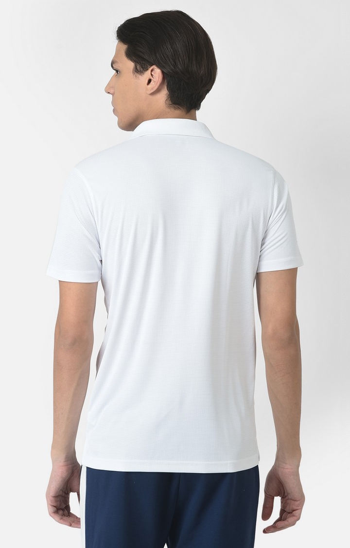 Lotto | Men's White Polyester Solid Polo 3