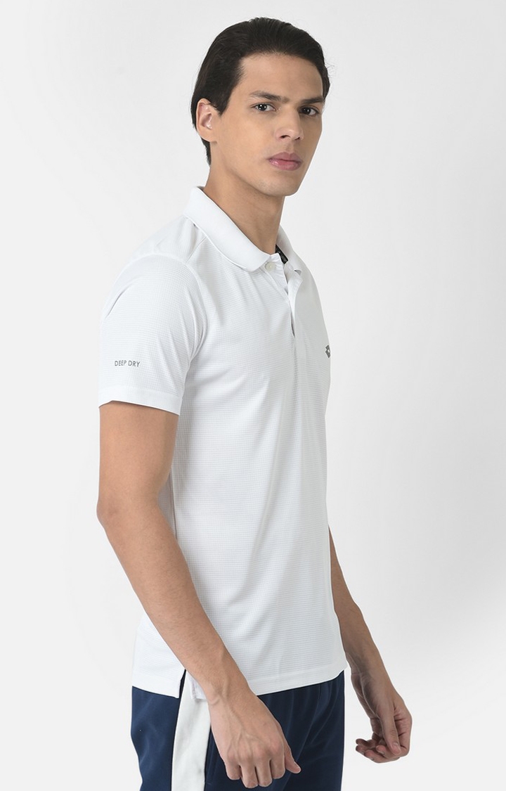 Lotto | Men's White Polyester Solid Polo 2