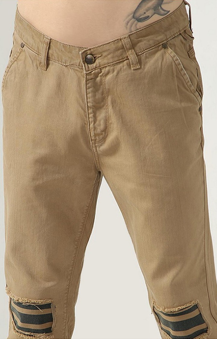 Patchwork Cut-Out Trousers