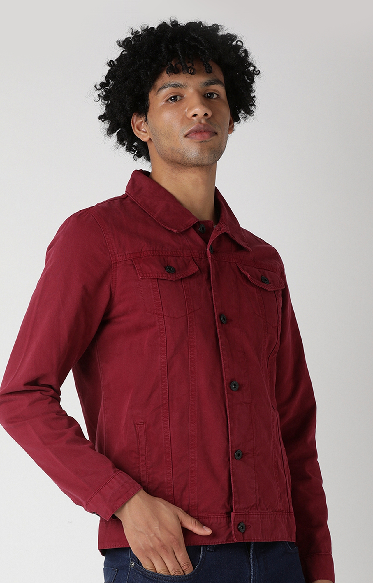 Blue Saint | Red Solid Western Jackets  2