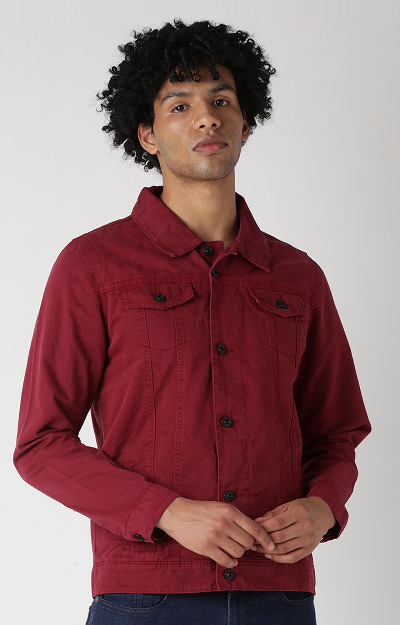 Blue Saint | Red Solid Western Jackets  0