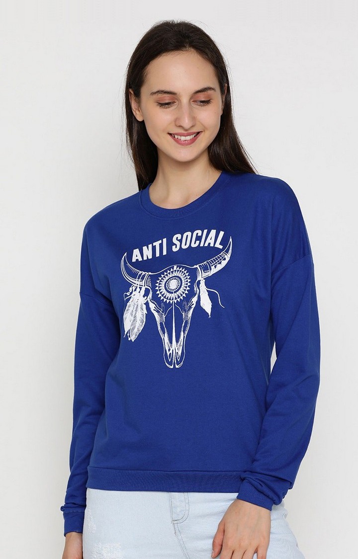 Blue saint top sweatshirt