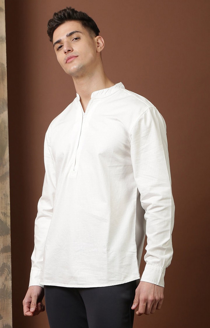 Blue Saint | Casual Wear Lightning White Trendy Casual Shirts 0