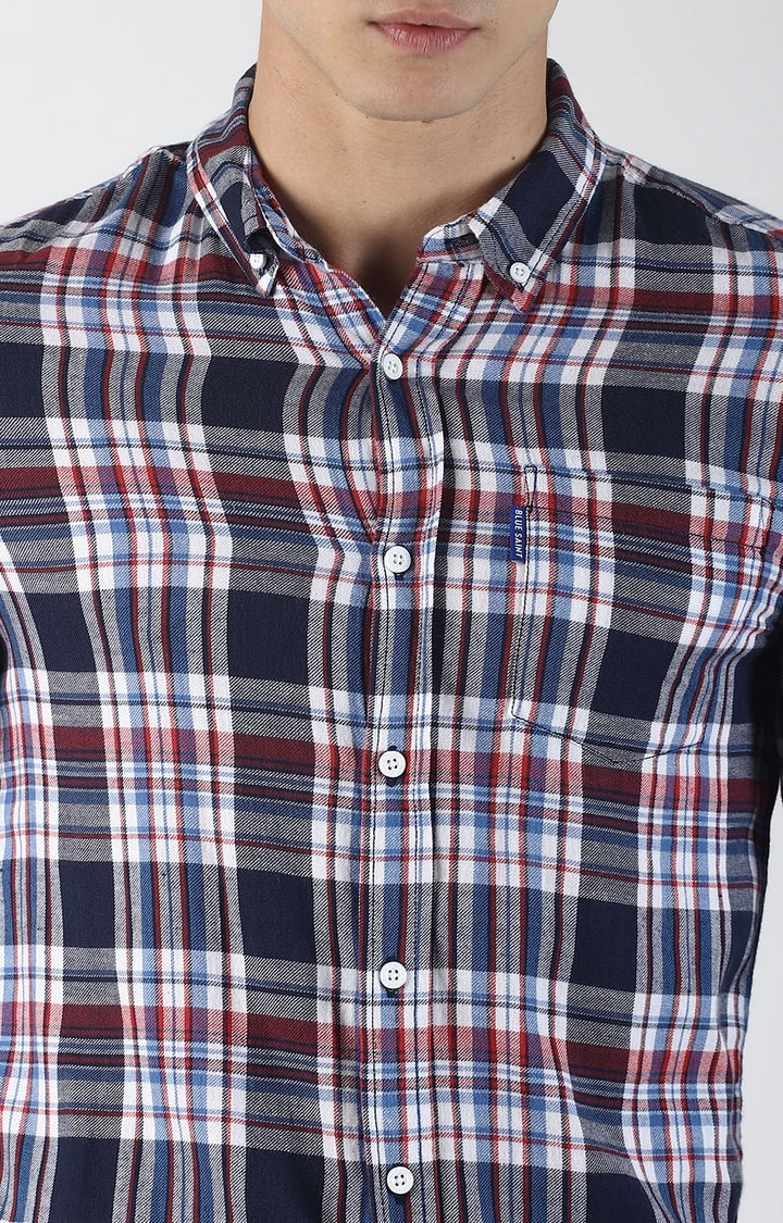 Blue Saint | Multicolored Checked Casual Shirt 4