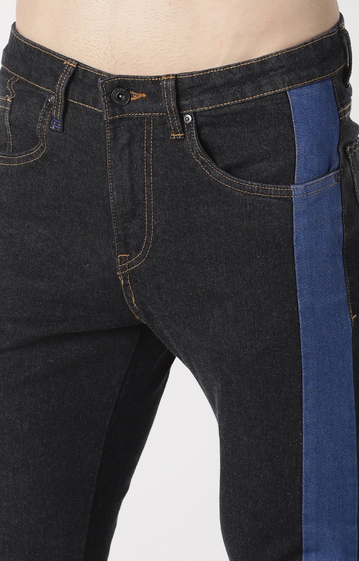 Blue Saint | Black Solid Slim Jeans 4