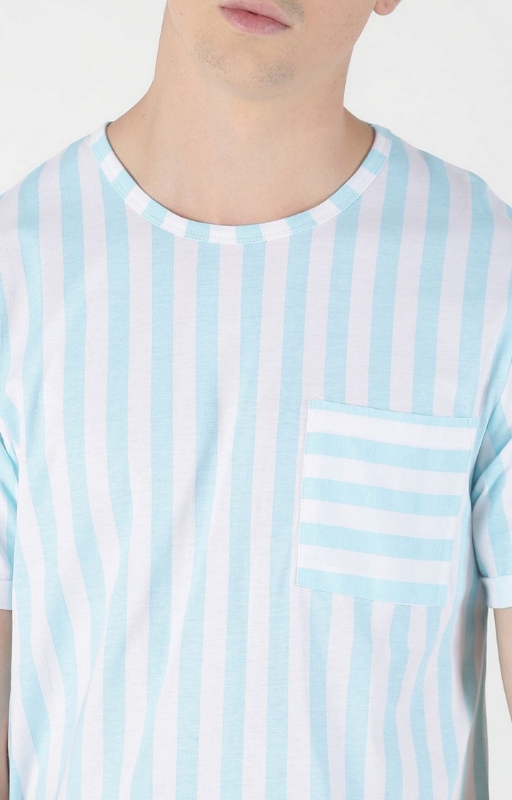 Blue Saint | Blue Striped T-Shirt 4