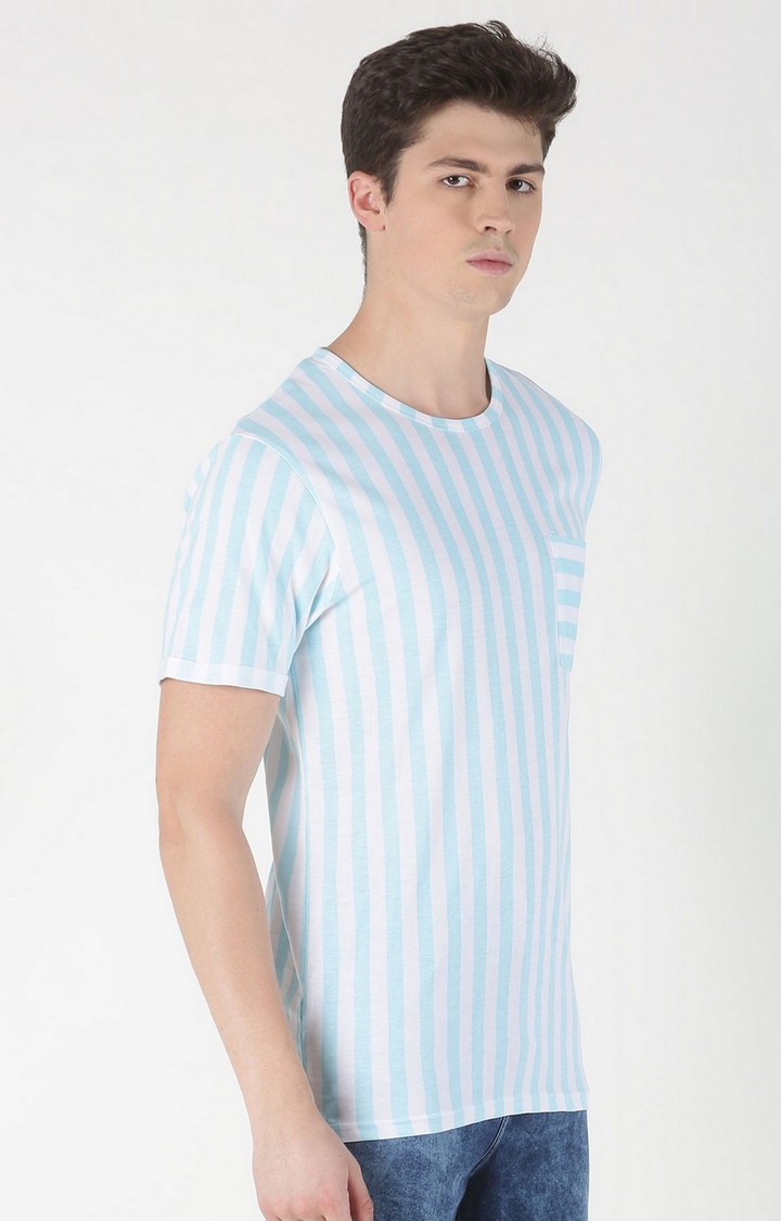 Blue Saint | Blue Striped T-Shirt 2