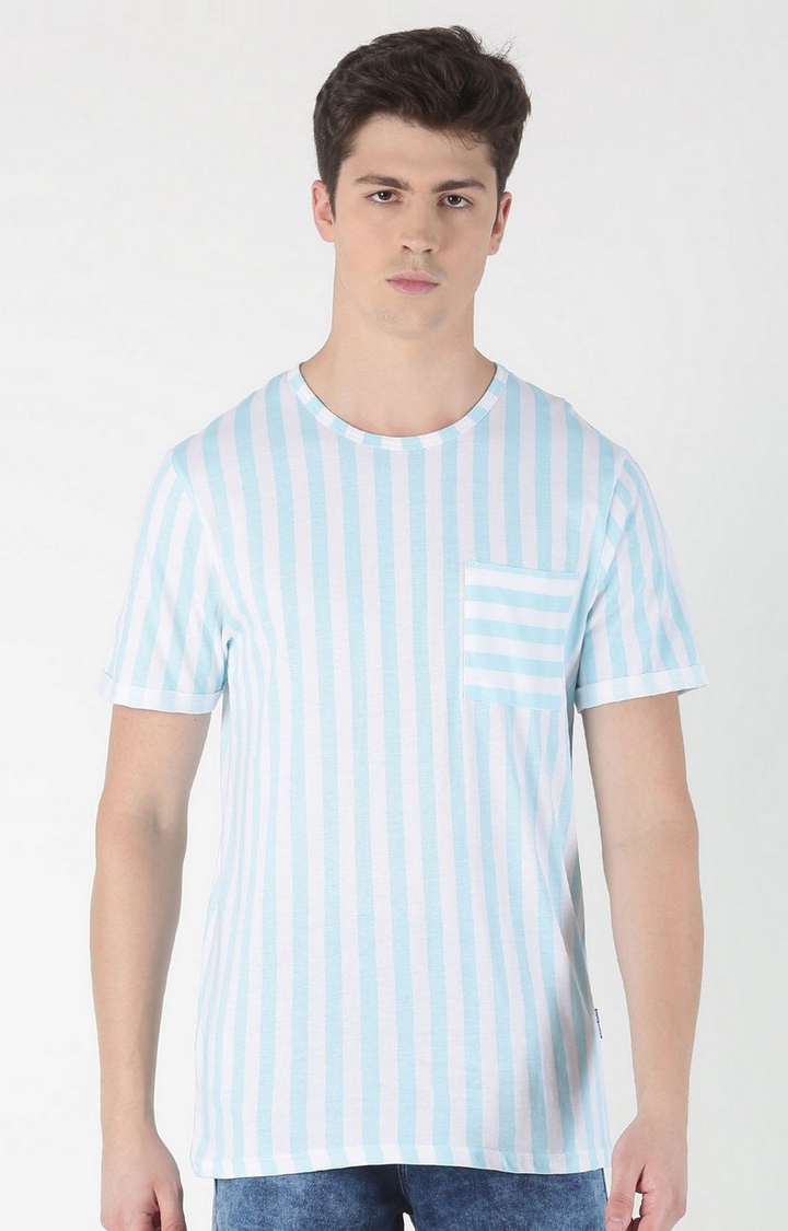 Blue Saint | Blue Striped T-Shirt 0
