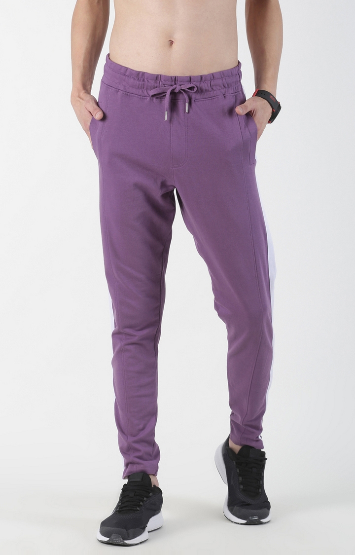 Purple Solid Trackpants