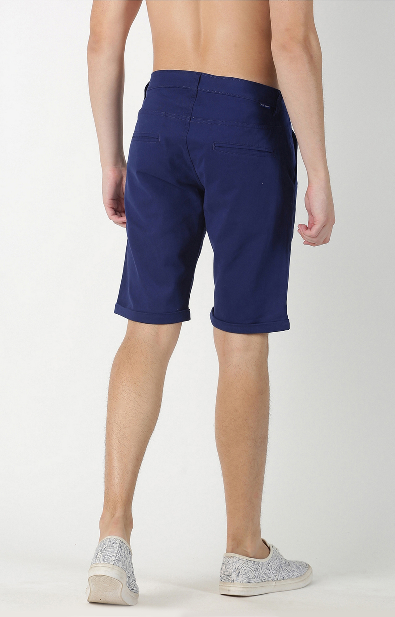 Blue Saint | Blue Solid Shorts 3