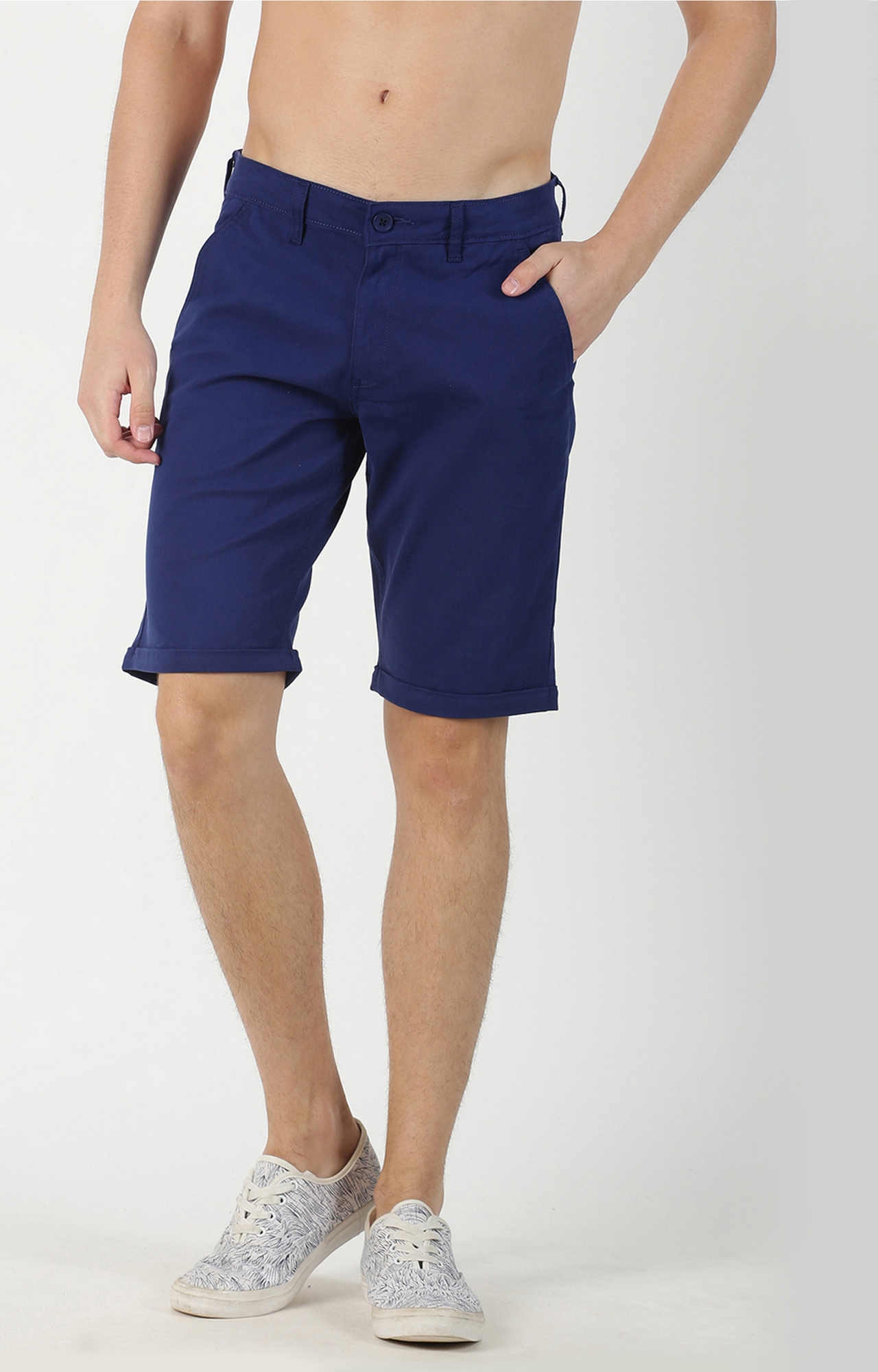 Blue Saint | Blue Solid Shorts 0