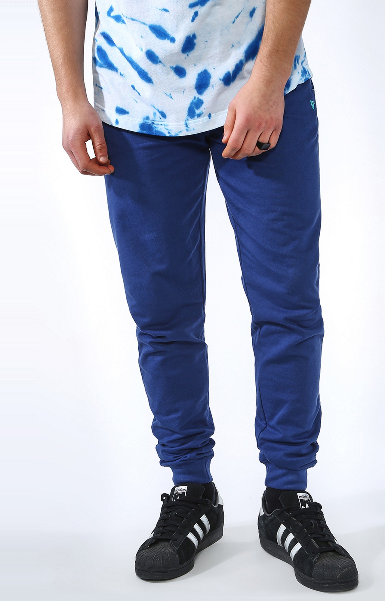 Blue Saint Men s Blue Solid Slim Fit Joggers