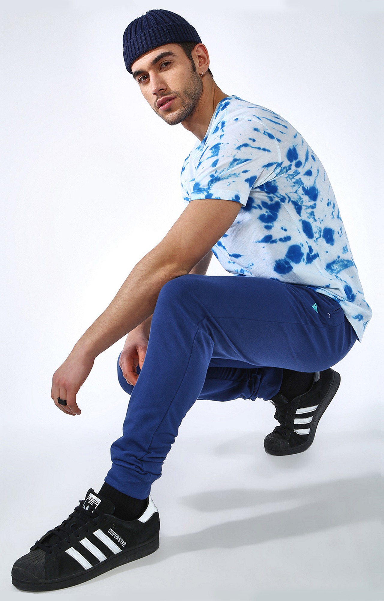 Blue Saint Men s Blue Solid Slim Fit Joggers