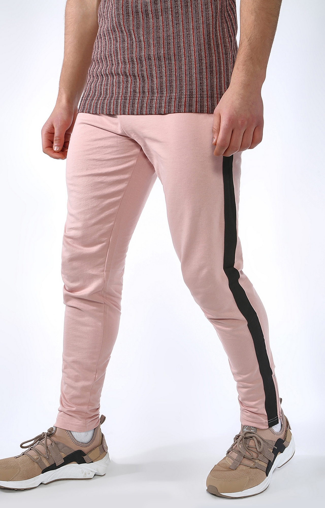 Pink Solid Trackpants